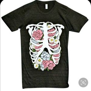 Wicked clothes floral ribcage tee